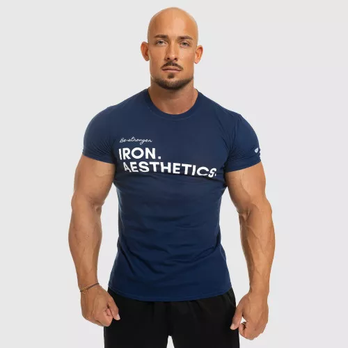 Pánske fitness tričko Be Stronger, modré