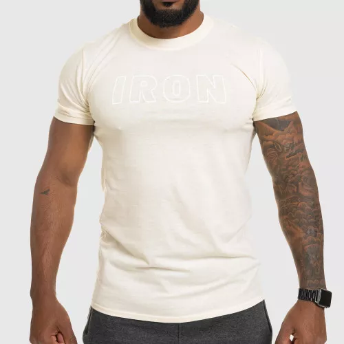 Pánske fitness tričko IRON, pieskové