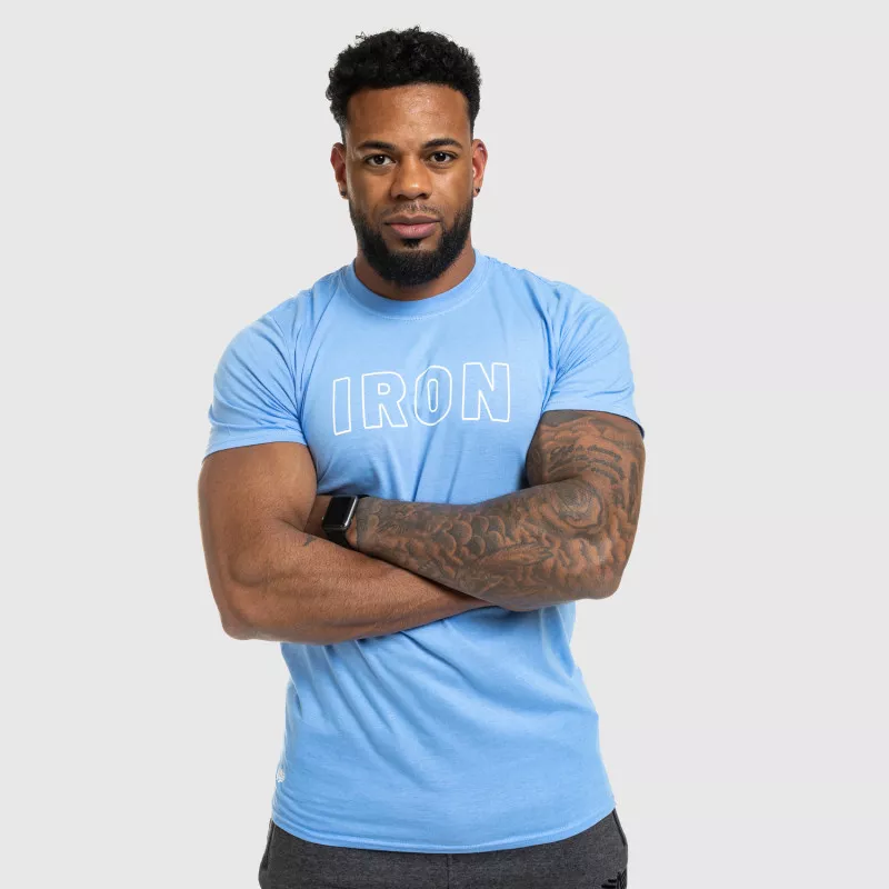 Pánske fitness tričko IRON, modré-3