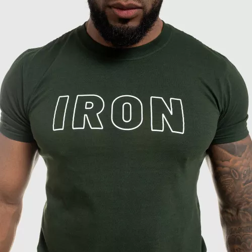 Pánske fitness tričko IRON, zelené