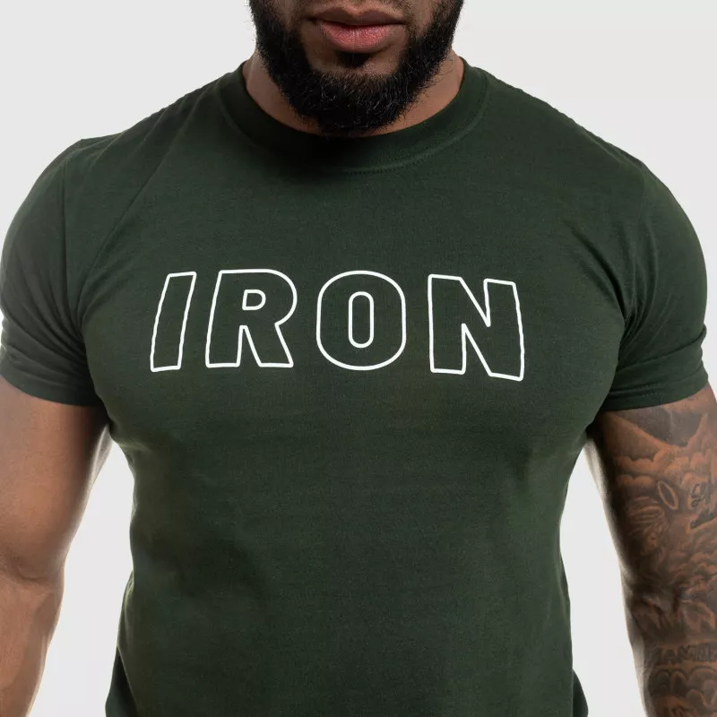 Pánske fitness tričko IRON, zelené-2