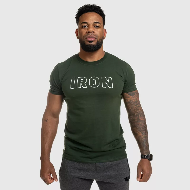 Pánske fitness tričko IRON, zelené-6