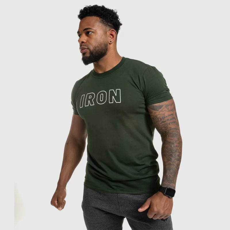 Pánske fitness tričko IRON, zelené-7