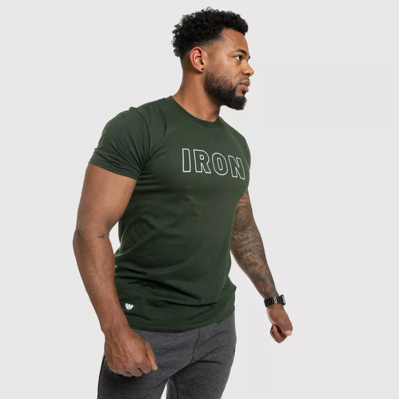 Pánske fitness tričko IRON, zelené-8