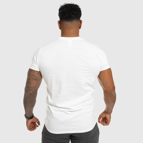 Pánske fitness tričko IRON, biele