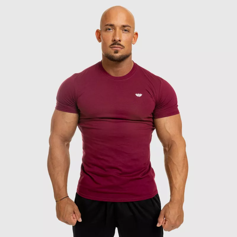 Pánske fitness tričko Iron Aesthetics Standard, bordové-6