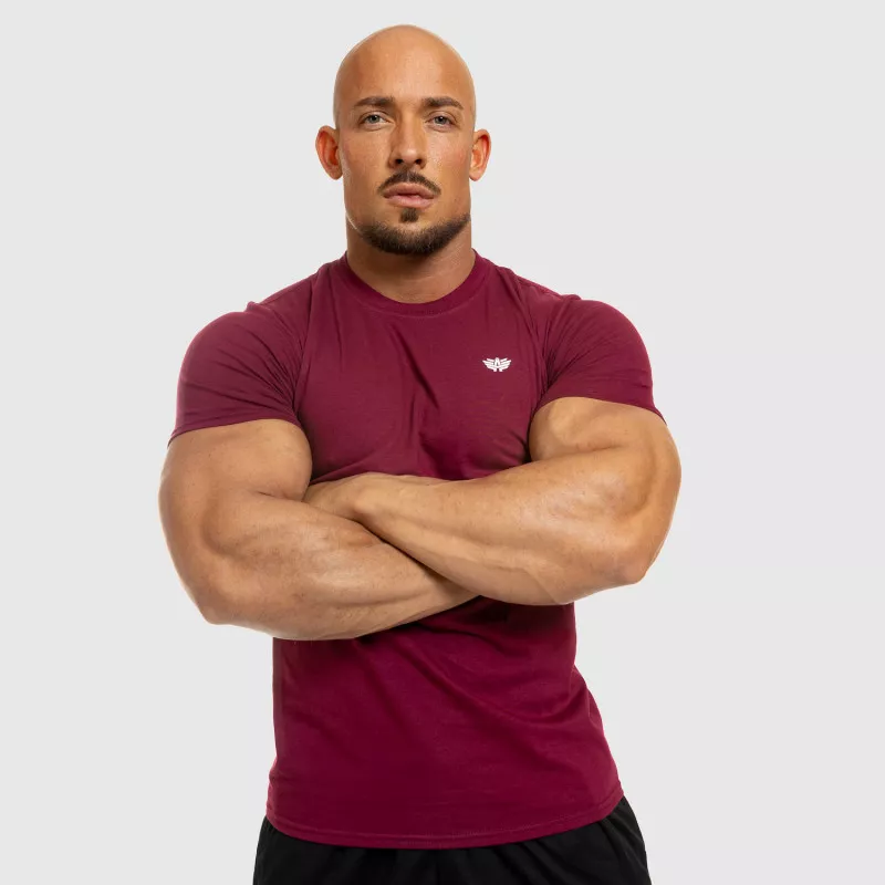 Pánske fitness tričko Iron Aesthetics Standard, bordové-7