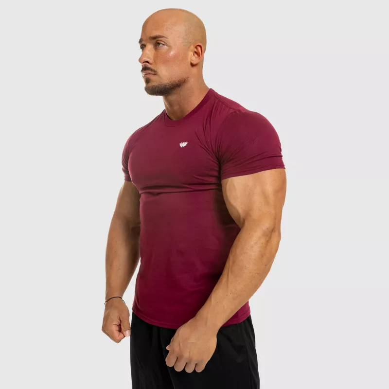 Pánske fitness tričko Iron Aesthetics Standard, bordové-8