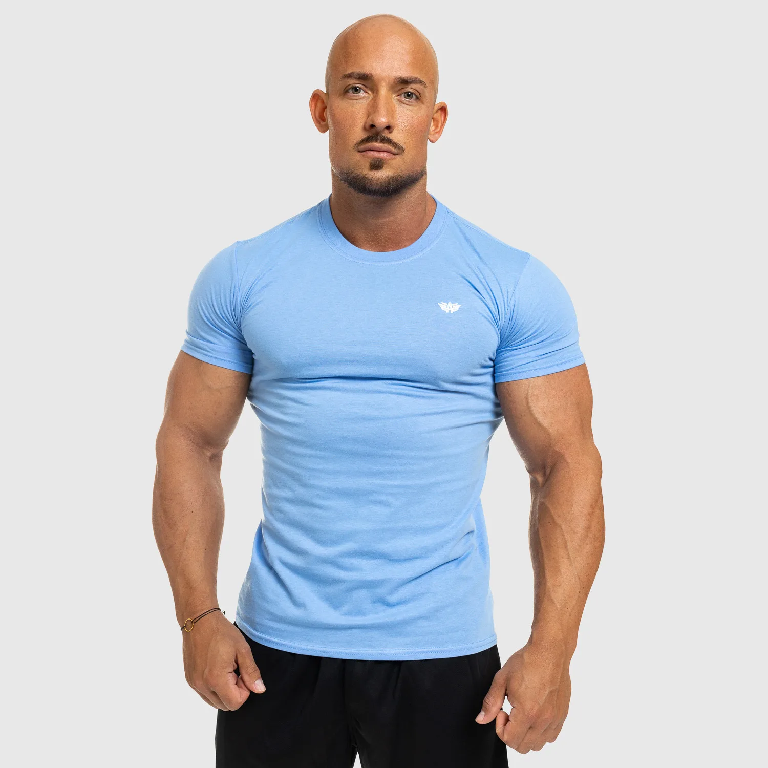 Pánske fitness tričko Iron Aesthetics Standard, modré-1
