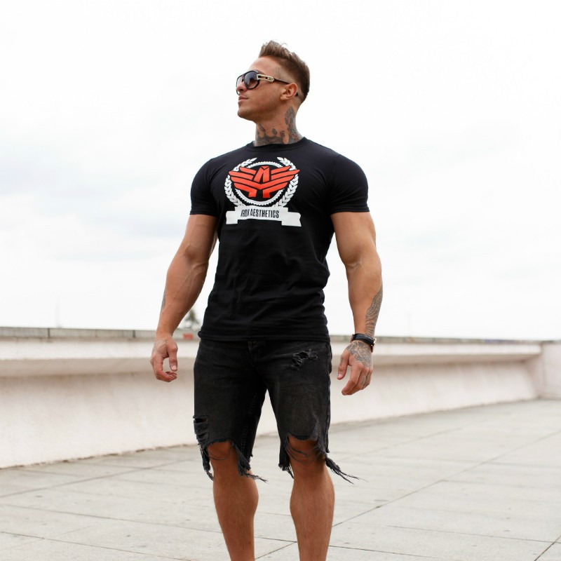 Pánske fitness tričko Iron Aesthetics Triumph, čierne-4