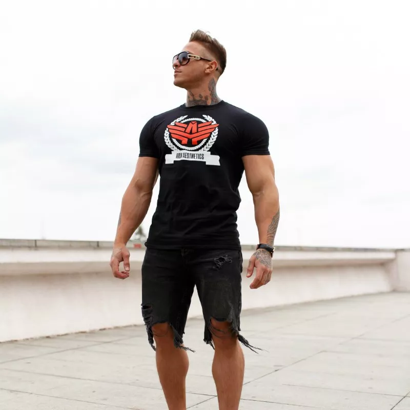 Pánske fitness tričko Iron Aesthetics Triumph, čierne-4