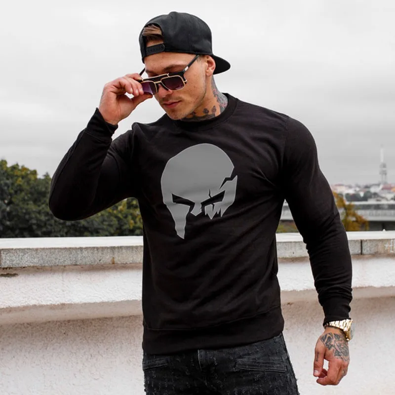 Mikina bez kapucne Iron Aesthetics SKULL, B&G-1