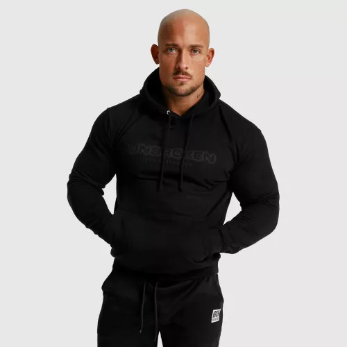 Fitness mikina bez zipsu Iron Aesthetics Unbroken, čierna