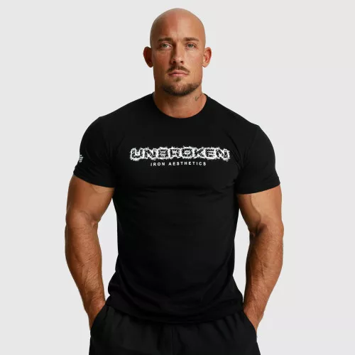 Pánske fitness tričko Iron Aesthetics Unbroken, čierne