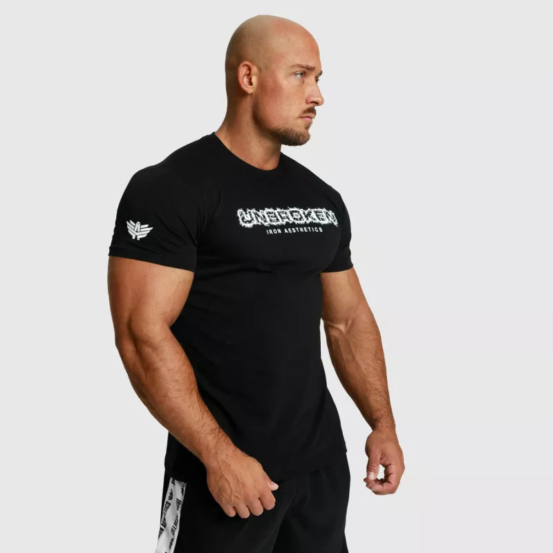 Pánske fitness tričko Iron Aesthetics Unbroken, čierne-7