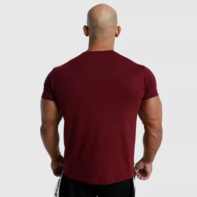 Pánske fitness tričko Iron Aesthetics Unbroken, bordové-5