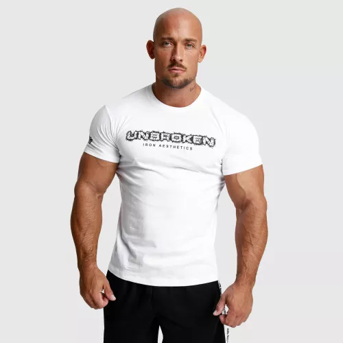 Pánske fitness tričko Unbroken, biele