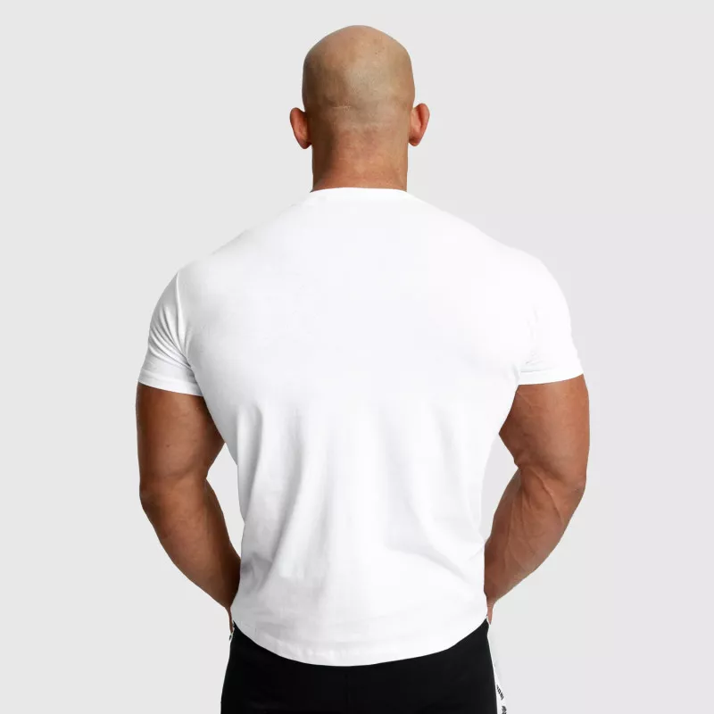 Pánske fitness tričko Iron Aesthetics Unbroken, biele-4