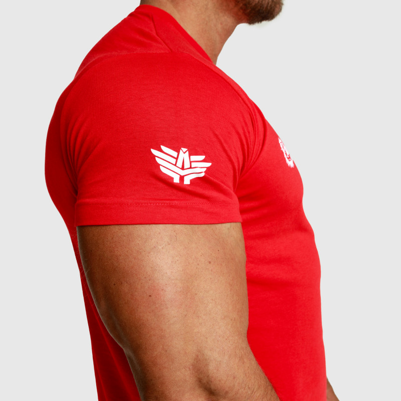 Pánske fitness tričko Iron Aesthetics Unbroken, červené-6