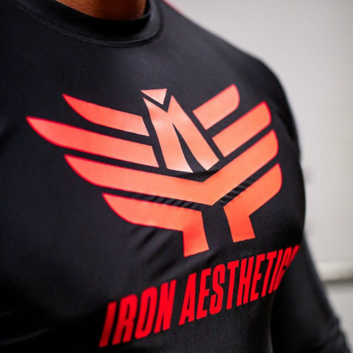Funkčné tričko s dlhým rukávom Iron Aesthetics, čierne