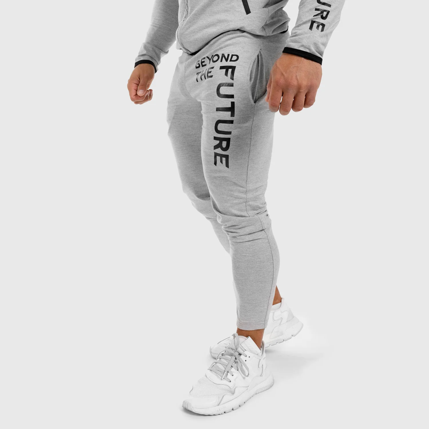 Pánske SlimFit tepláky Beyond the Future, sivé-1