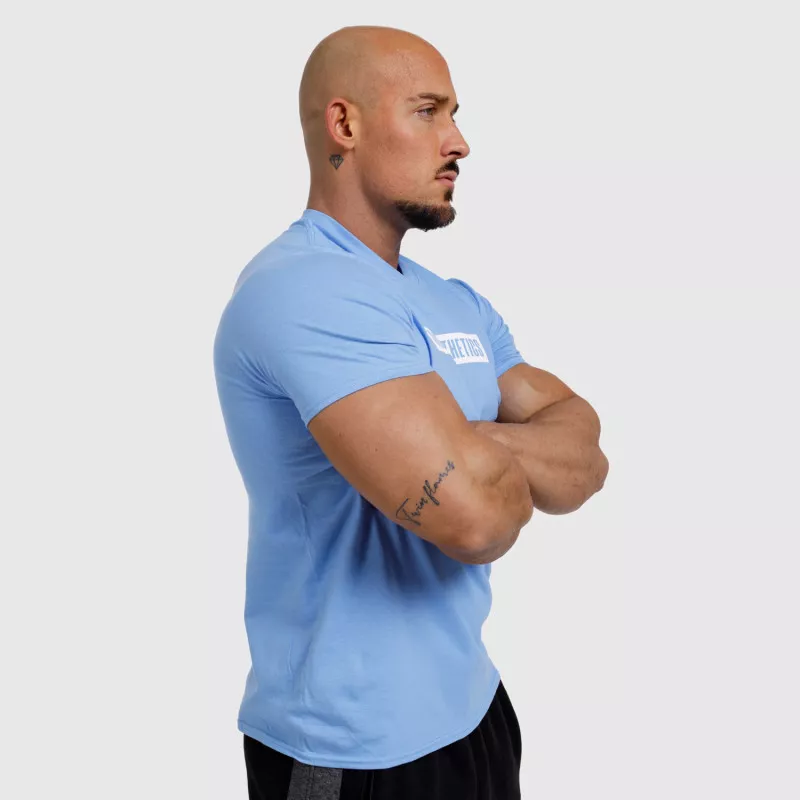Pánske fitness tričko Iron Aesthetics Boxed, modré-6