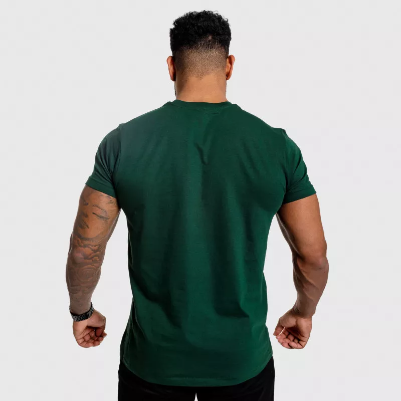 Pánske fitness tričko Iron Aesthetics Badge, zelené-5