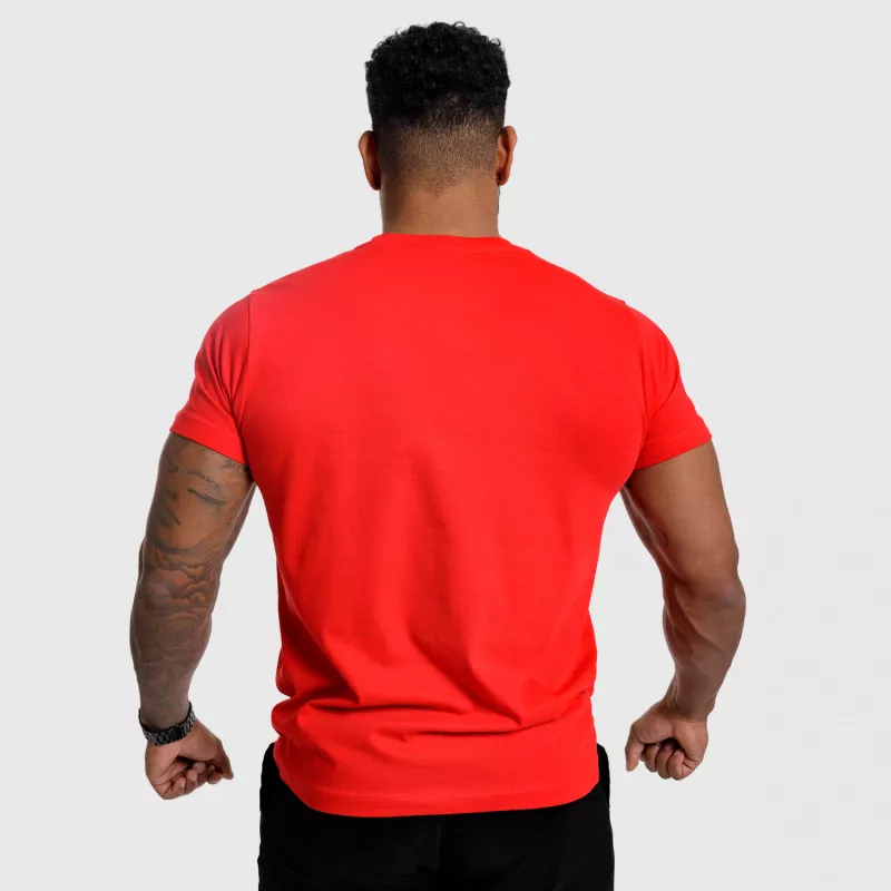 Pánske fitness tričko Iron Aesthetics Badge, červené-5