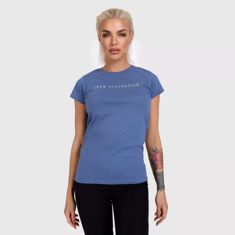 Dámske fitness tričko Iron Aesthetics Signature, modré-5