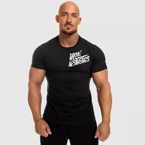Pánske fitness tričko Iron Aesthetics Splash, čierne