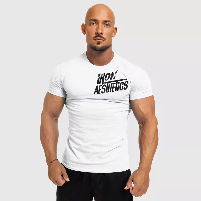 Pánske fitness tričko Iron Aesthetics Splash, biele-5