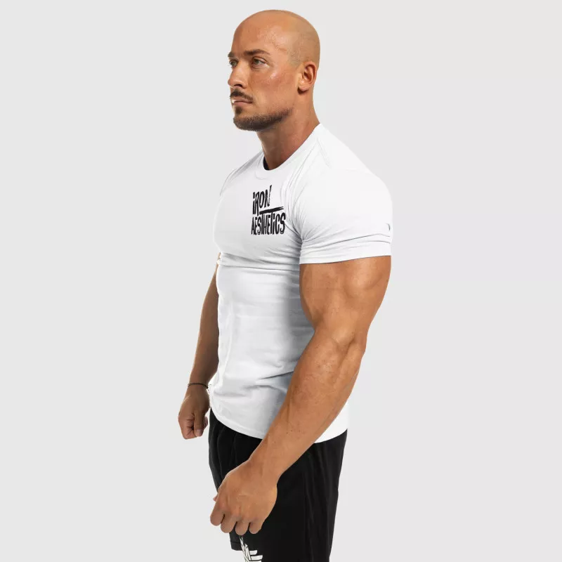 Pánske fitness tričko Iron Aesthetics Splash, biele-6