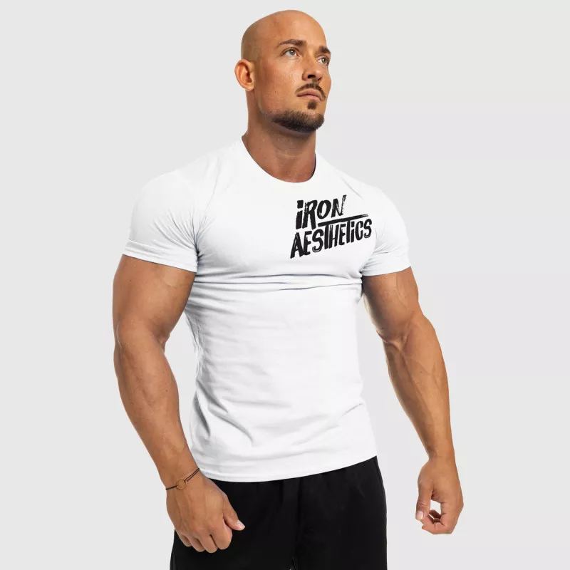 Pánske fitness tričko Iron Aesthetics Splash, biele-2