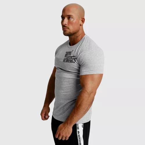 Pánske fitness tričko Iron Aesthetics Splash, sivé