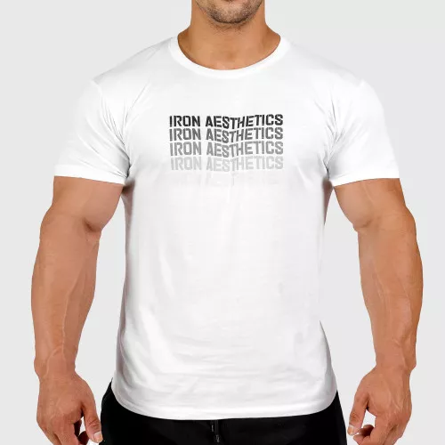 Pánske fitness tričko Iron Aesthetics Shades, biele