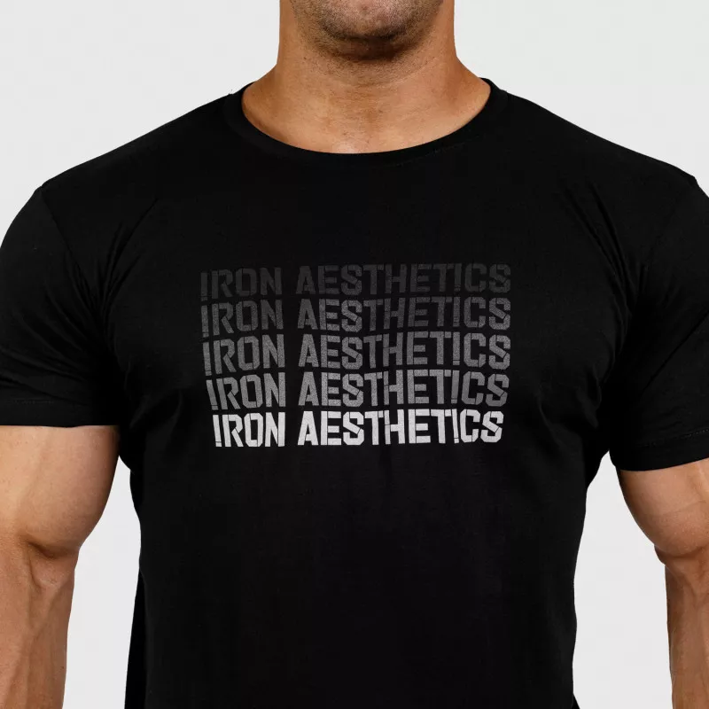 Pánske fitness tričko Iron Aesthetics Shades, čierne-6