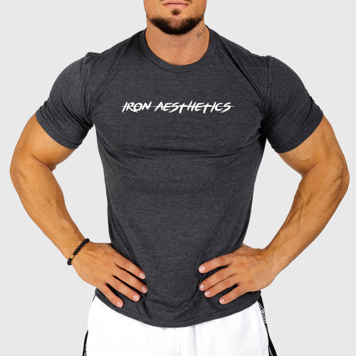 Pánske športové tričko Iron Aesthetics Sporty, tmavosivé