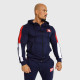 Mikina s kapucňou a zispom Iron Aesthetics Tricolora, navy