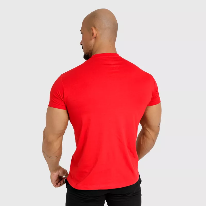 Pánske fitness tričko Iron Aesthetics Cross, červené-6