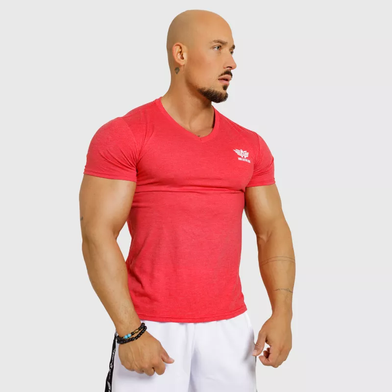 Pánske tričko Iron Aesthetics V-neck, červené-3