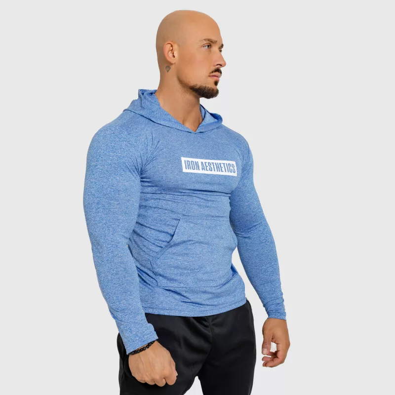 Pánske tričko s kapucňou Iron Aesthetics Active Fit, modré-3