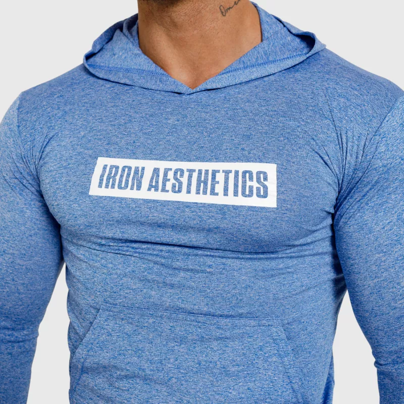 Pánske tričko s kapucňou Iron Aesthetics Active Fit, modré-5