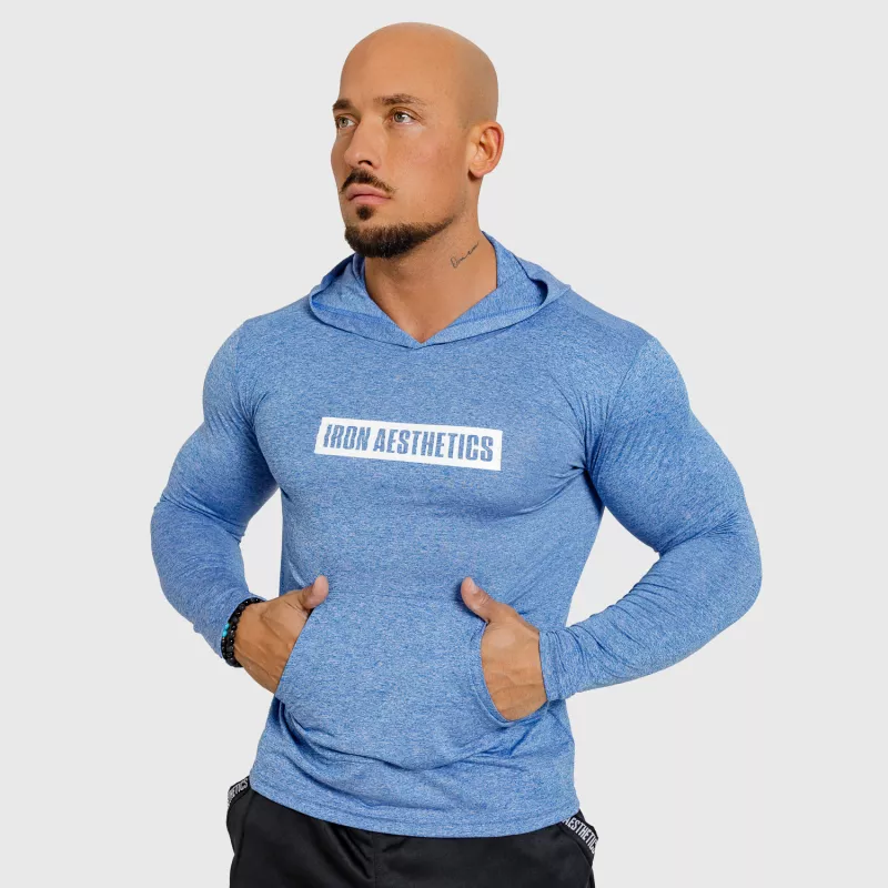 Pánske tričko s kapucňou Iron Aesthetics Active Fit, modré-6