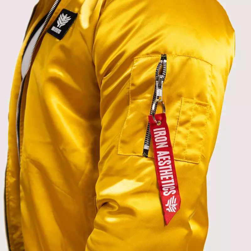 Pánska prechodná bunda s kožušinou Iron Aesthetics, žltá-12