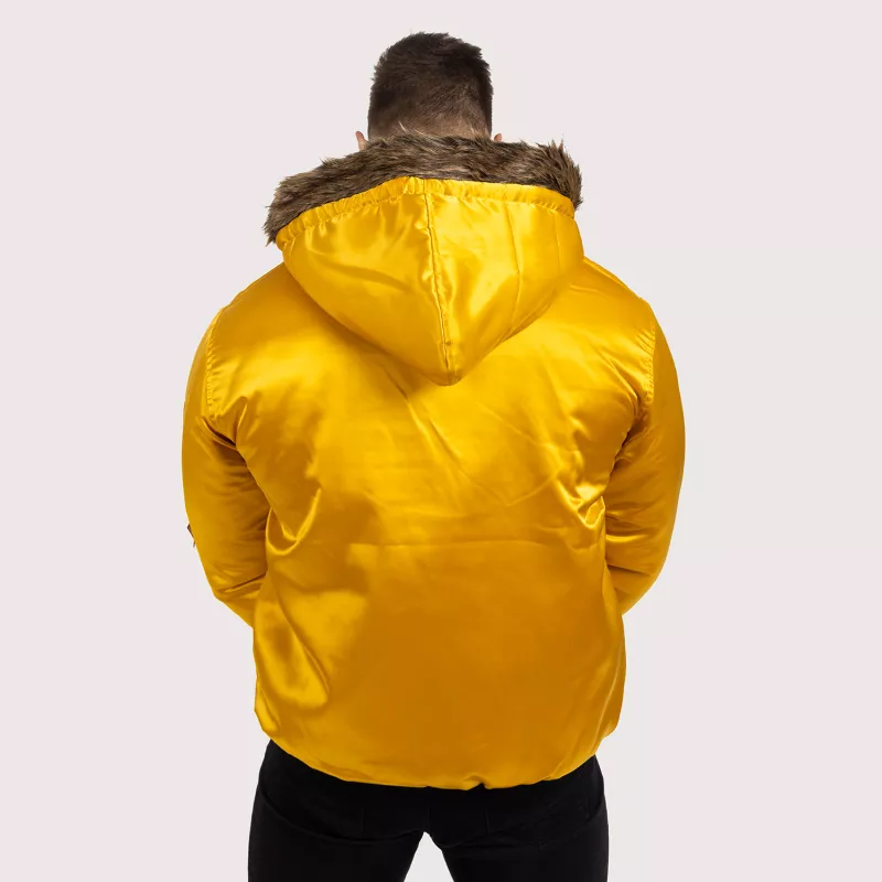 Pánska prechodná bunda s kožušinou Iron Aesthetics, žltá-7