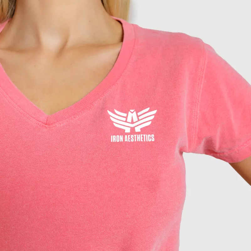 Dámske športové tričko Iron Aesthetics V-Lady, ružové-5