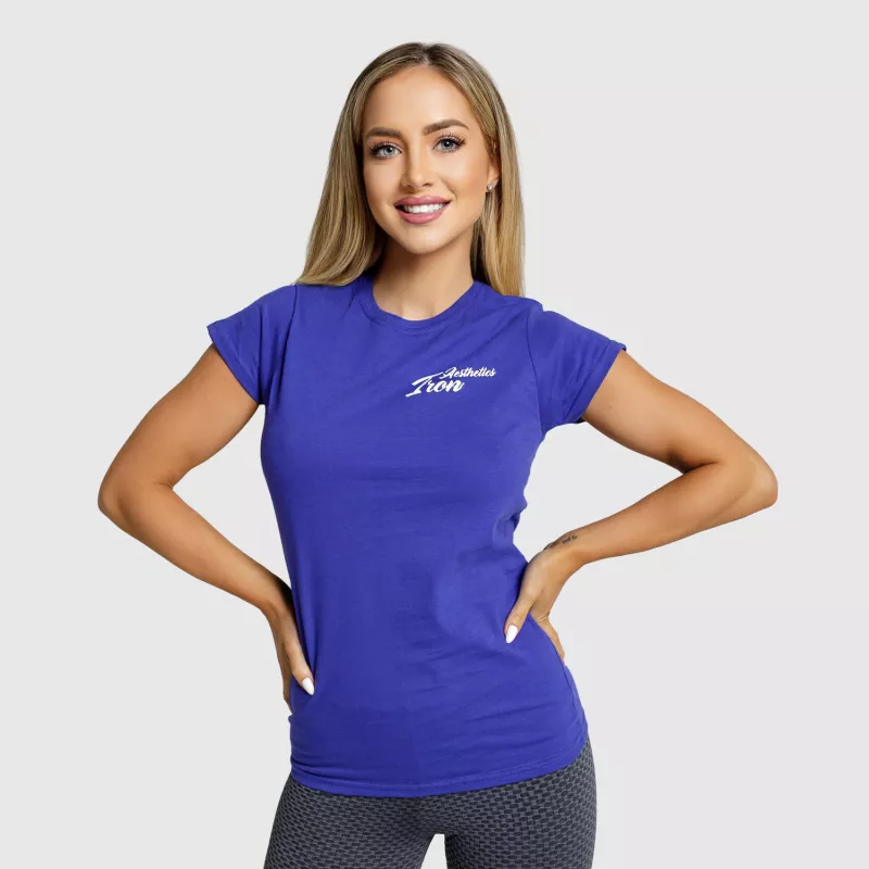Dámske fitness tričko Iron Aesthetics Fit, modré-4