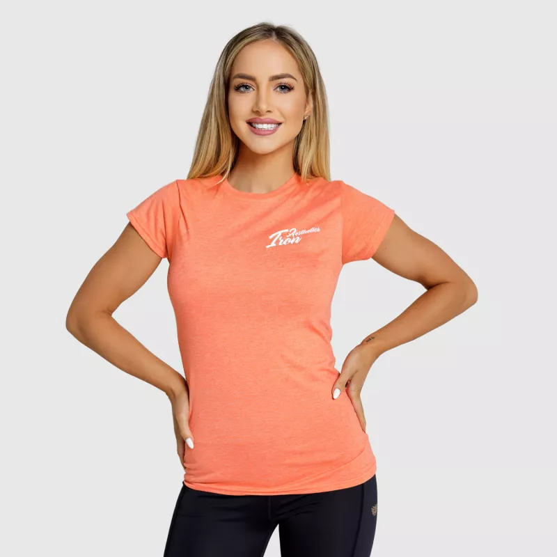 Dámske fitness tričko Iron Aesthetics Fit, oranžové-4