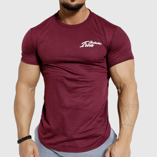 Pánske športové tričko Iron Aesthetics Curve, bordové - kazový výrobok