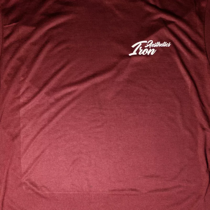 Pánske športové tričko Iron Aesthetics Curve, bordové - kazový výrobok-3